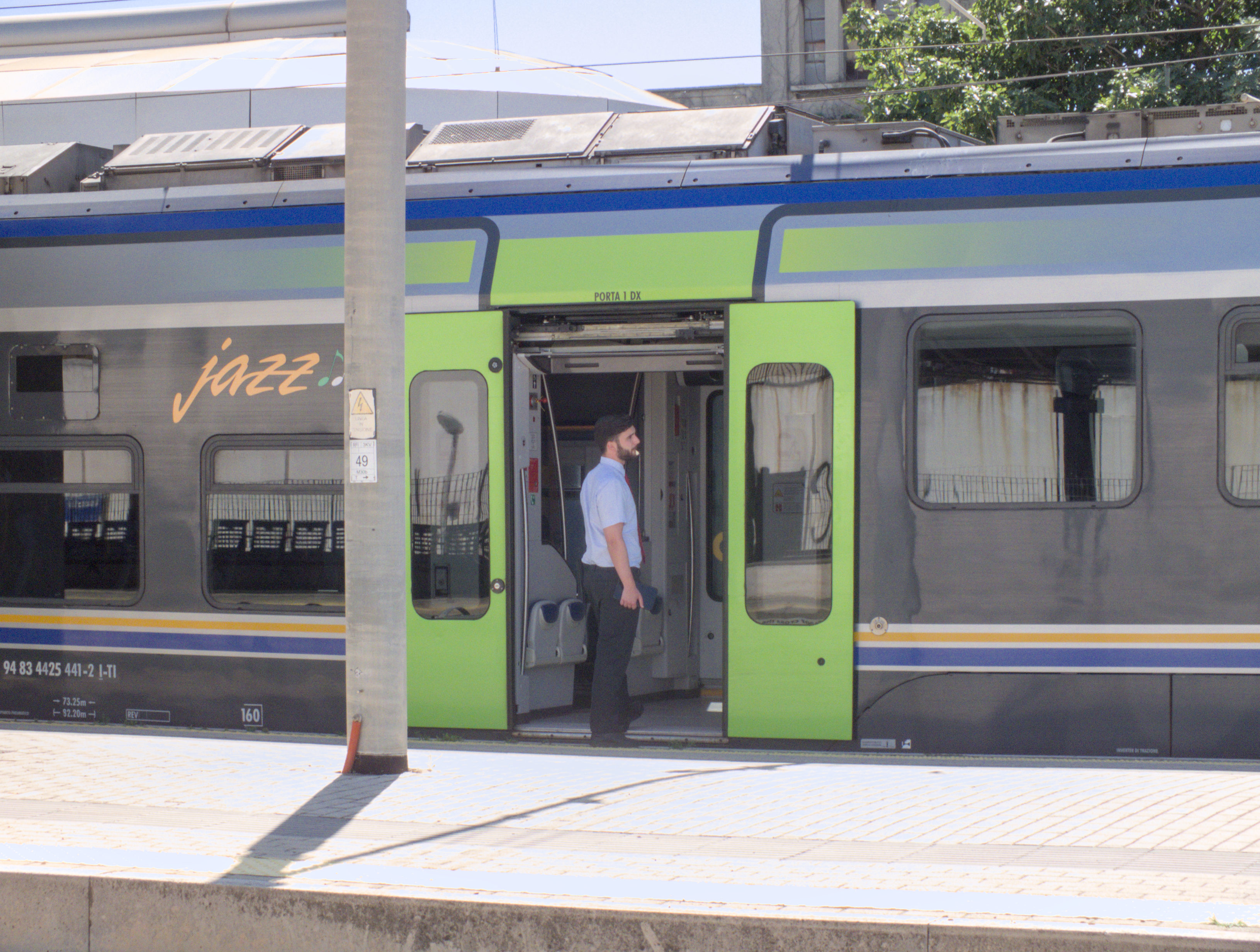 Jazz train departing from Napoli San Giovanni Barra station