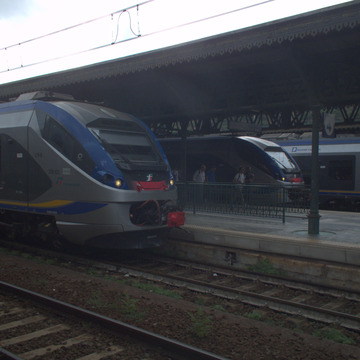 Three Jazz trains at Napoli Campi Flegrei station