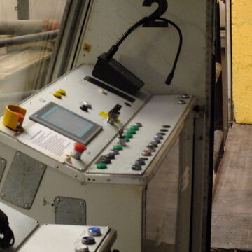 Cab of a train on the Montesanto funicular railway