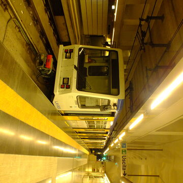 T67 Train at Mostra station on the Naples Metro Line 6
