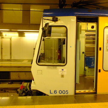 T67 Train at Mostra station on the Naples Metro Line 6