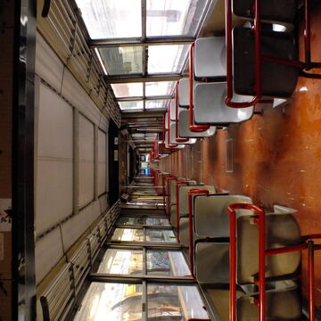 Internal view of an FE220 train on the Circumvesuviana railway